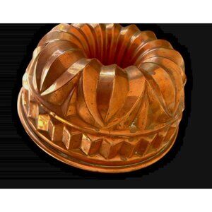 Vintage Christian Wagner Rein Kupfer Bundt Cake Mold Copper German Handmade